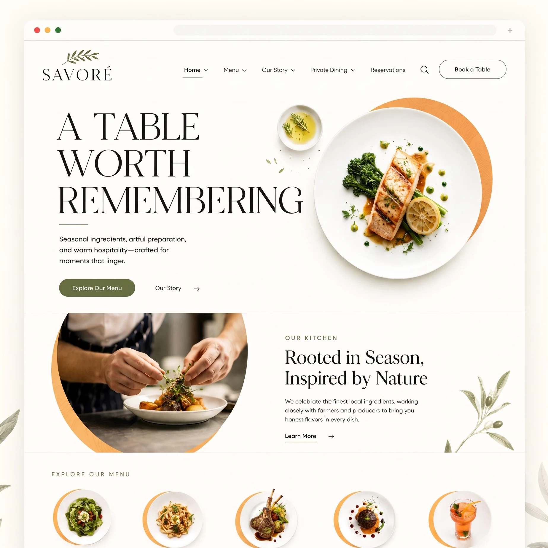 Savore Kitchen - Main Hero Preview